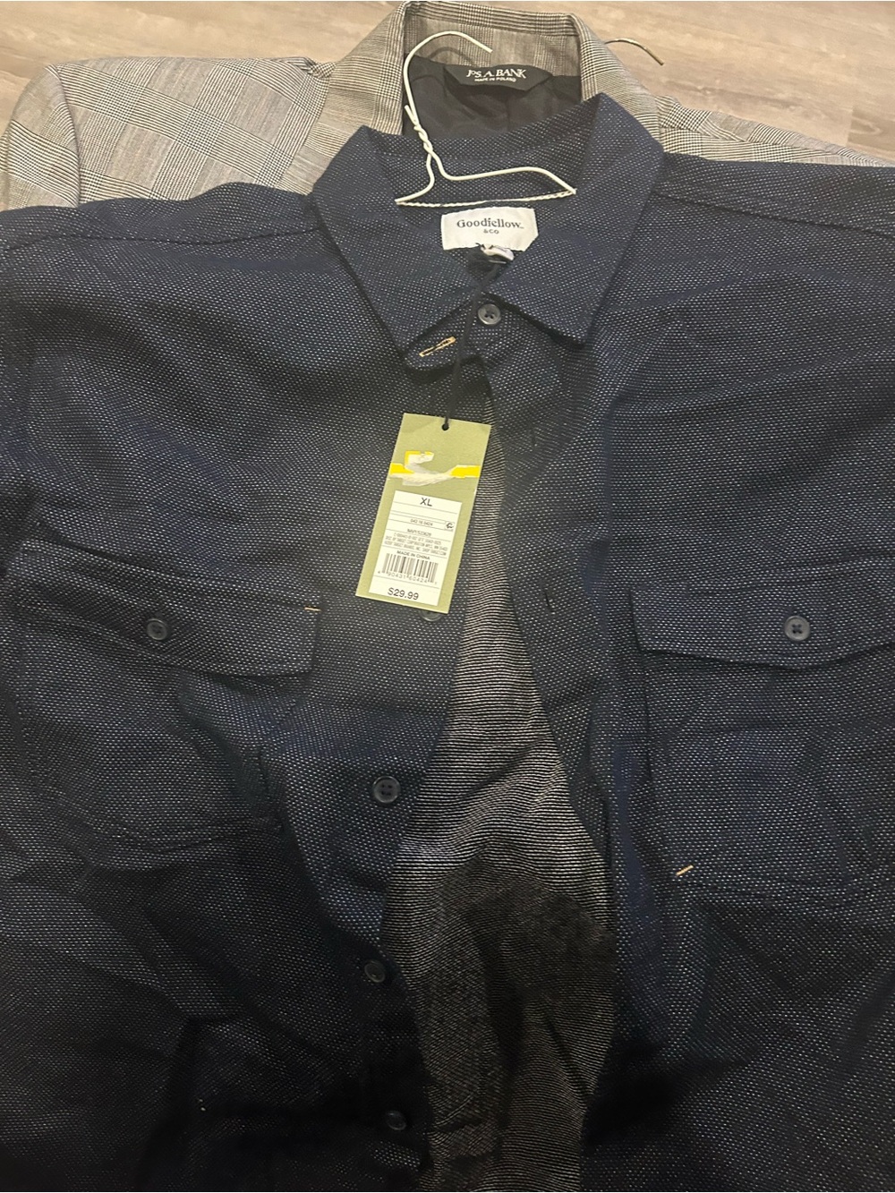 Goodfellow & Co Dark Navy Button-Front Shirt Jacket